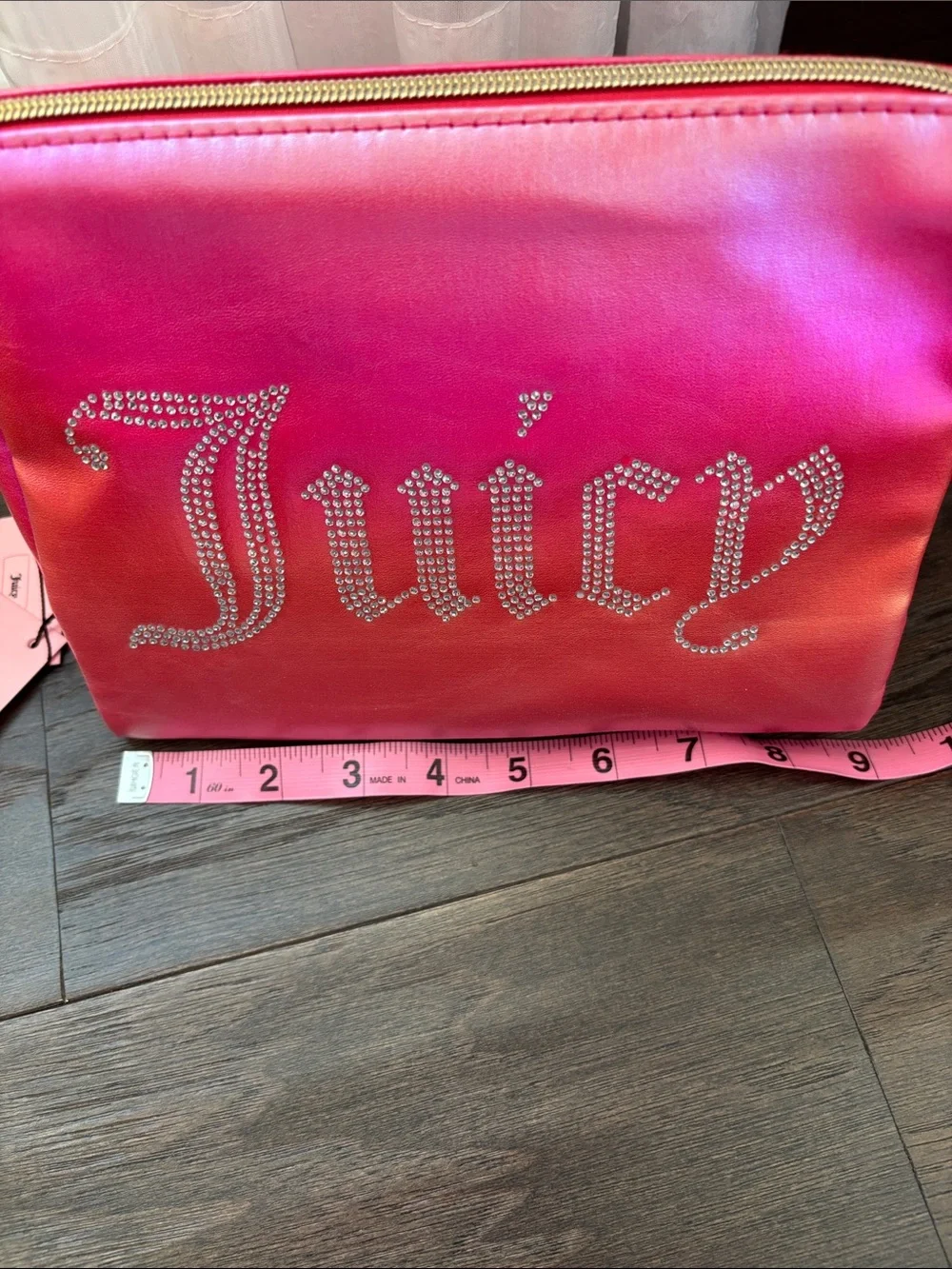 Juicy Couture Travel Wedge Cosmetic,vibrant ombré effect,reflective rhinestones